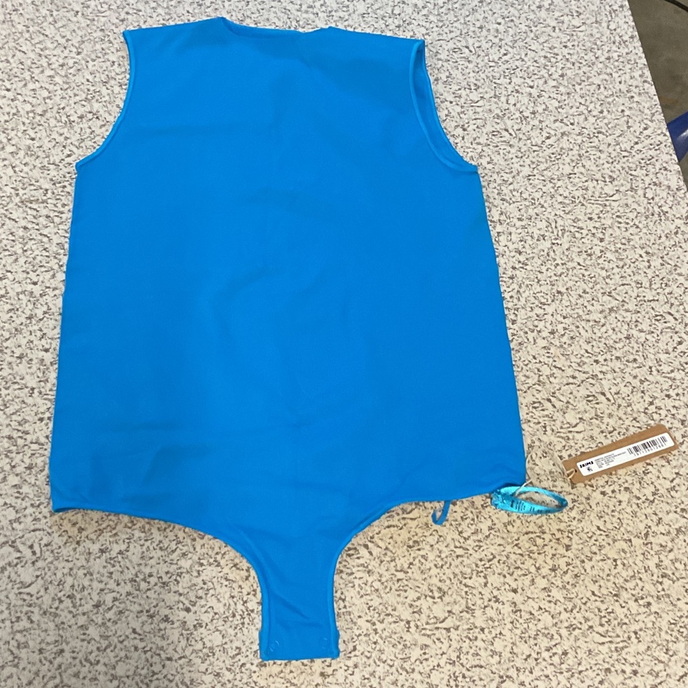 SKIMS Blue Crew Neck Sleeveless Body Suit